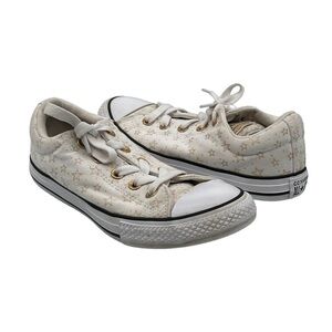 Converse White Gold Chuck Taylor AS Street Star Sneakers Size 3 Girl's